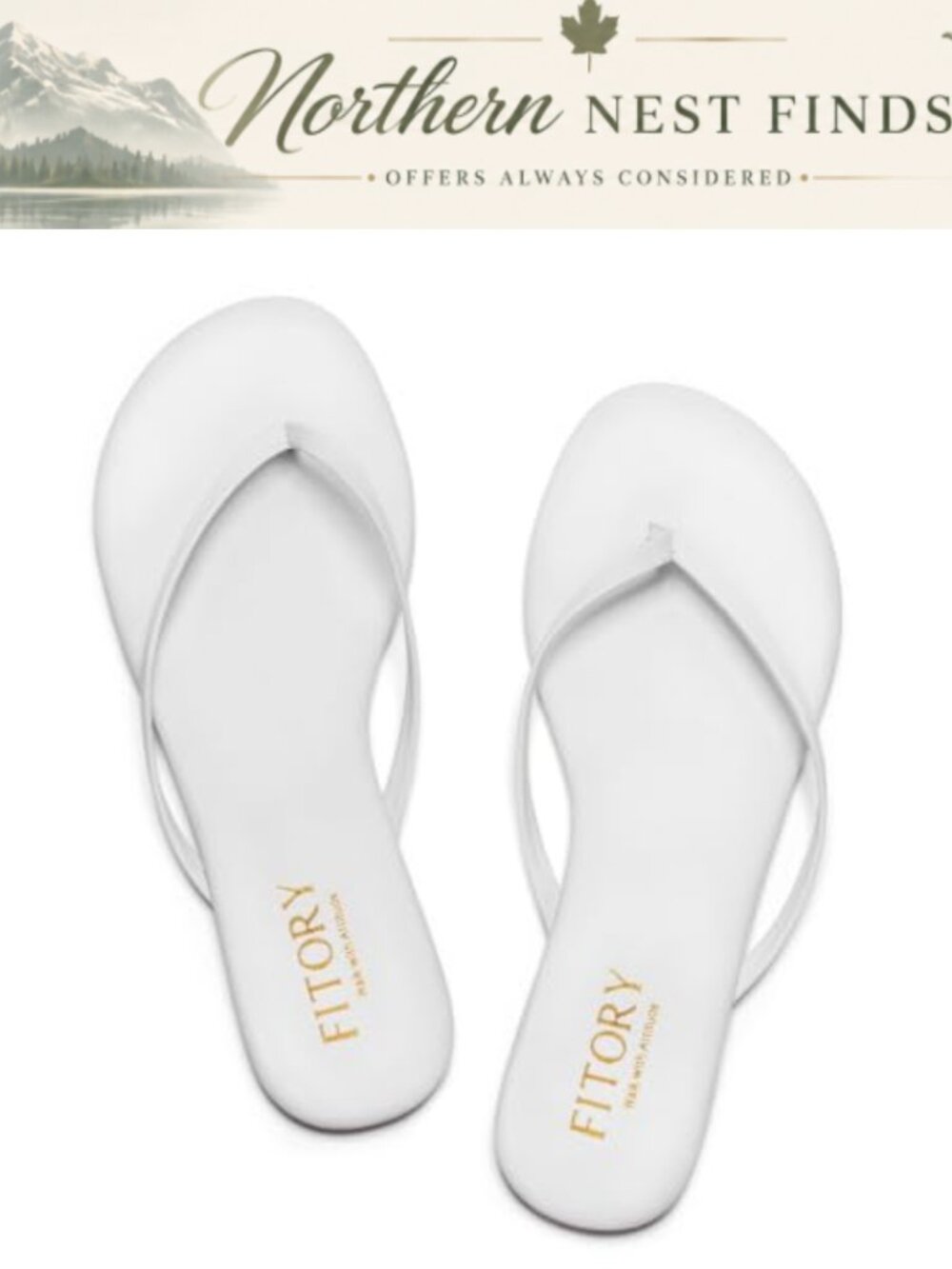 Vegan Leather Thong Flip Flops Flat Sandals Slip On